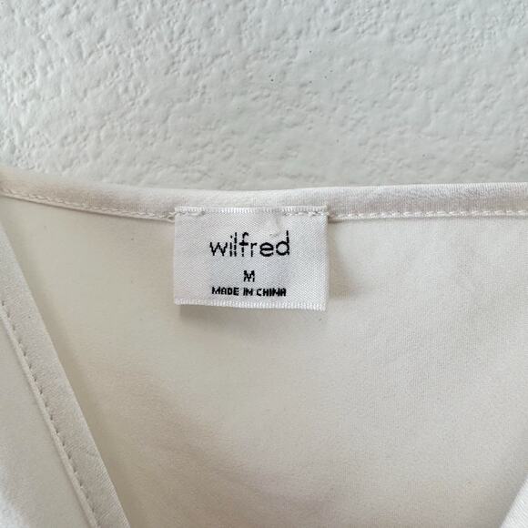 Aritzia Wilfred Slip Midi Dress Cream Champagne Satin Satin Size Medium - Picture 4 of 7